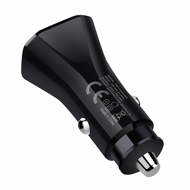 Carregador Veicular Turbo 45W 2 Saídas + Cabo para iPhone Preto - Inova CAR-3224A