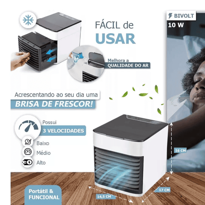 Mini Ar Condicionado Climatizador Portátil USB