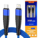 Cabo Carregador 30W Turbo 2 Metros Tipo Reforçado em Nylon para iPhone - Inova CBO-20017