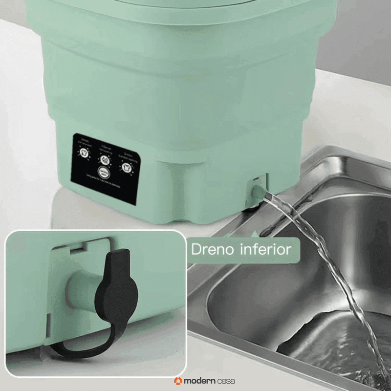 Mini Máquina de Lavar Portátil TurboClean