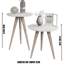 Mesinhas Lateral Redonda Sala Pé Palito Retrô