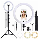 Ring Light LED 12 Polegadas + Tripé 2,1 Metros com Suporte de Celular - 9H A1201