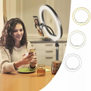 Ring Light LED 12 Polegadas + Tripé 2,1 Metros com Suporte de Celular - 9H A1201