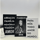 kit de Livros Decorativos 3 Peças