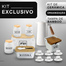 Kit Organização de Cerâmica para Cozinha