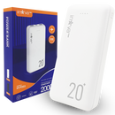 Carregador Portátil Power Bank 20000mAh 2 Portas USB Branco - Inova KV-P203