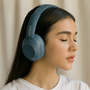 Fone de Ouvido Bluetooth Sem Fio ANC Cancelamento de Ruído Azul - Basike BAFON-195