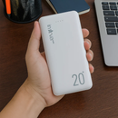 Carregador Portátil Power Bank 20000mAh 2 Portas USB Branco - Inova KV-P203