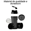 Coqueteleira Shakeira com Compartimento Suplementos Fit Whey 500ml