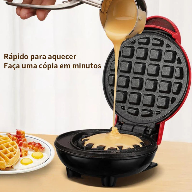 Mini Máquina de Waffles Elétrica Portátil 110v