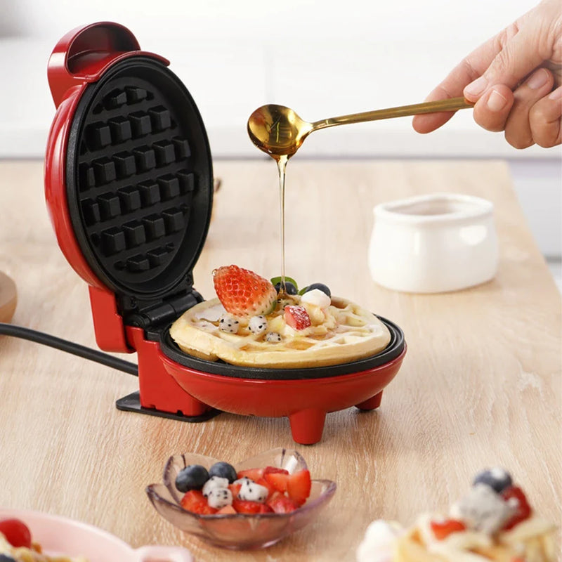 Mini Máquina de Waffles Elétrica Portátil 110v