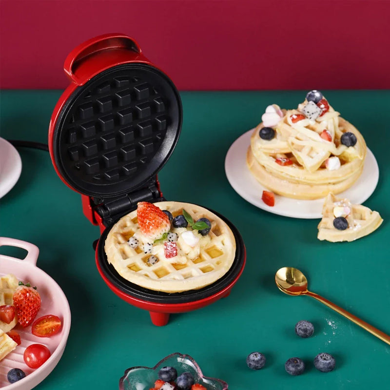 Mini Máquina de Waffles Elétrica Portátil 110v