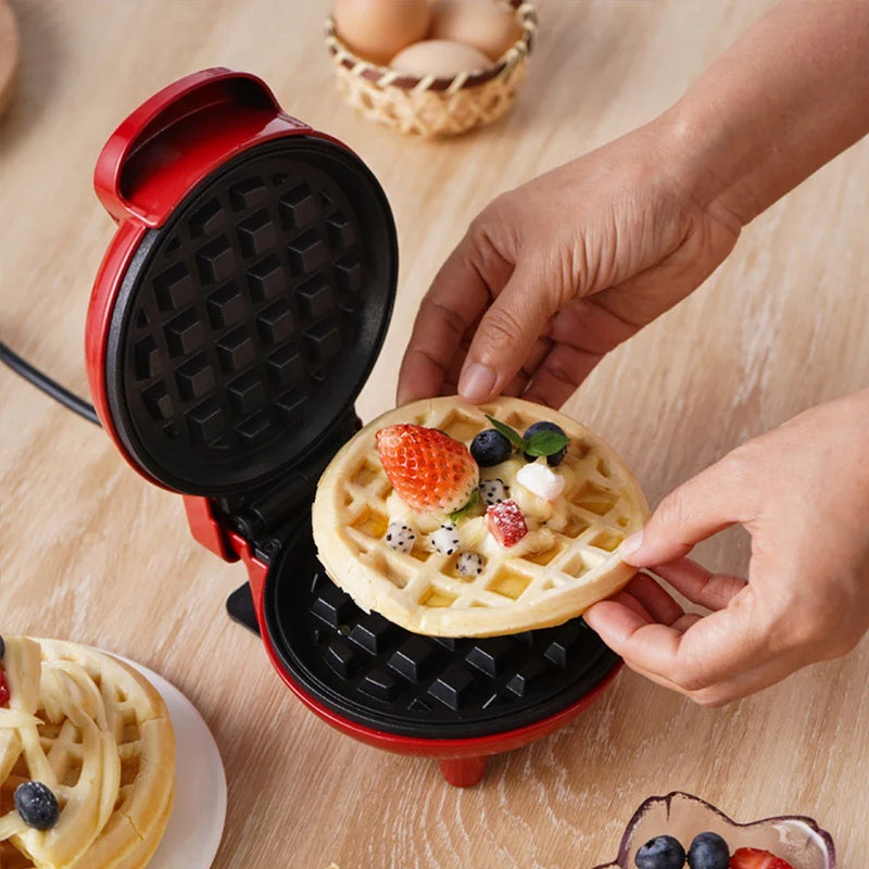 Mini Máquina de Waffles Elétrica Portátil 110v