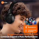Fone de Ouvido Bluetooth Sem Fio ANC Cancelamento de Ruído Azul - Basike BAFON-195