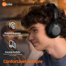 Fone de Ouvido Bluetooth Sem Fio ANC Cancelamento de Ruído Azul - Basike BAFON-195