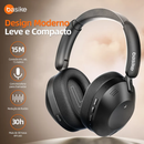 Fone de Ouvido Bluetooth Sem Fio ANC Cancelamento de Ruído Azul - Basike BAFON-195