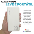 Carregador Portátil Power Bank 20000mAh 2 Portas USB Branco - Inova KV-P203