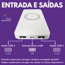 Carregador Portátil Power Bank 10000mAh Por Indução (Aproximação) Branco - Inova KV-96946