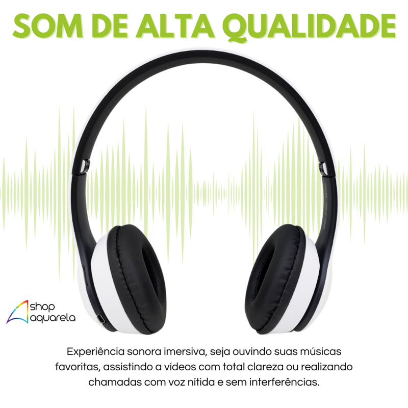 Fone de Ouvido Sem Fio Headset Bluetooth Branco - Xtrad LC-815