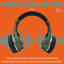 Fone de Ouvido Headset com Modo Caixa de Som Bluetooth Verde - Basike BAFON-6689