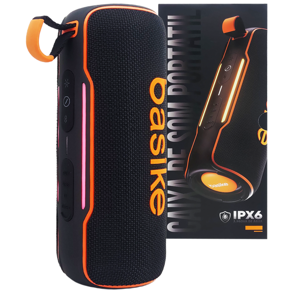 Caixa de Som Bluetooth 30W Alto-Falante Grave Potente Preto - Basike BA-RAD-123