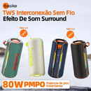 Caixa de Som Bluetooth 30W Alto-Falante Grave Potente Preto - Basike BA-RAD-123