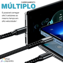 Cabo Carregador Turbo 100W 3 em 1 (Tipo C, Micro-USB e Lightning) - Altomex AL-454-3IN1