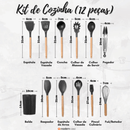 Conjunto de Utensílios em Silicone 12 Peças