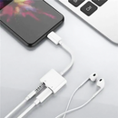 Adaptador Duplo Carregador e Áudio Lightning/P2 para iPhone - Xtrad XT-2141