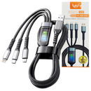 Cabo Carregador Turbo 100W 3 em 1 (Tipo C, Micro-USB e Lightning) - Altomex AL-454-3IN1