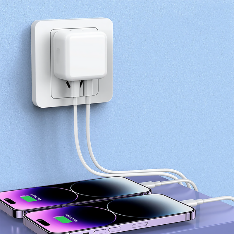 Fonte Carregador Rápido 40W Turbo 2 Saídas USB-C Tipo C - Altomex AL-8209