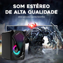 Caixa de Som LED Com Fio USB para Computador PC Notebook - Kapbom KA-RO800