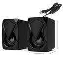 Caixa de Som LED Com Fio USB para Computador PC Notebook - Kapbom KA-RO800