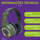 Fone de Ouvido Headset com Modo Caixa de Som Bluetooth Verde - Basike BAFON-6689