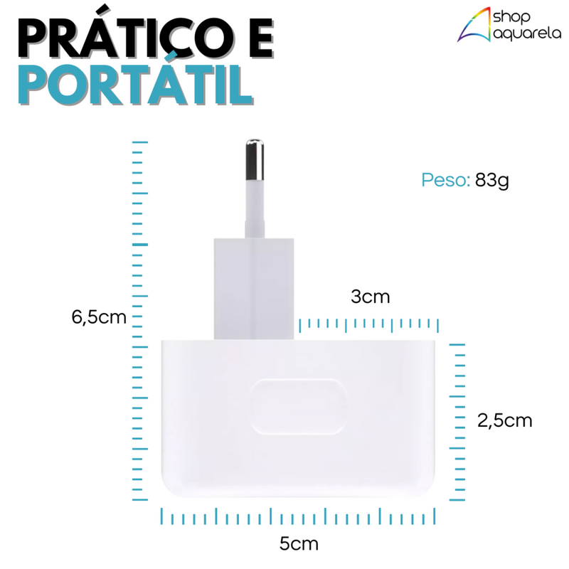 Fonte Carregador Rápido 40W Turbo 2 Saídas USB-C Tipo C - Altomex AL-8209