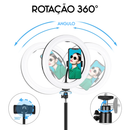 Ring Light LED 12 Polegadas + Tripé 2,1 Metros com Suporte de Celular - 9H A1201