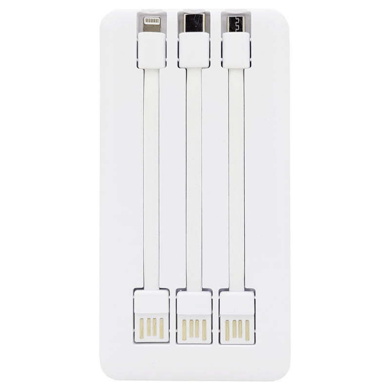 Power Bank Carregador Portátil 30000mAh com 3 Cabos (Lightning, Micro-USB e Tipo C) - Inova KV-12059